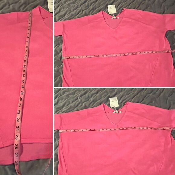 Red Dress Miracle I’ll Wait For You Relaxed Dolman Knit Sweater Top Pink ML - Picture 12 of 12